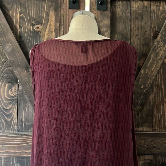 Eileen Fisher Maroon Silk Geo Print
Tank Dress Sz- PM - Picture 8 of 16